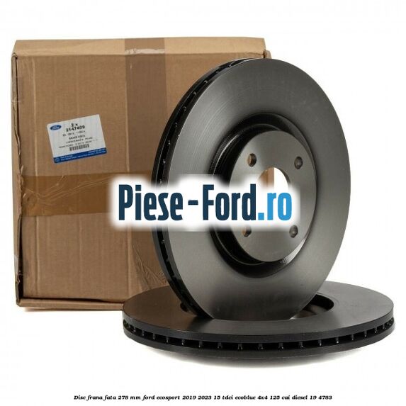 Disc frana fata 278 mm Ford EcoSport 2019-2023 1.5 TDCi EcoBlue 4x4 125 cai #70291DE547