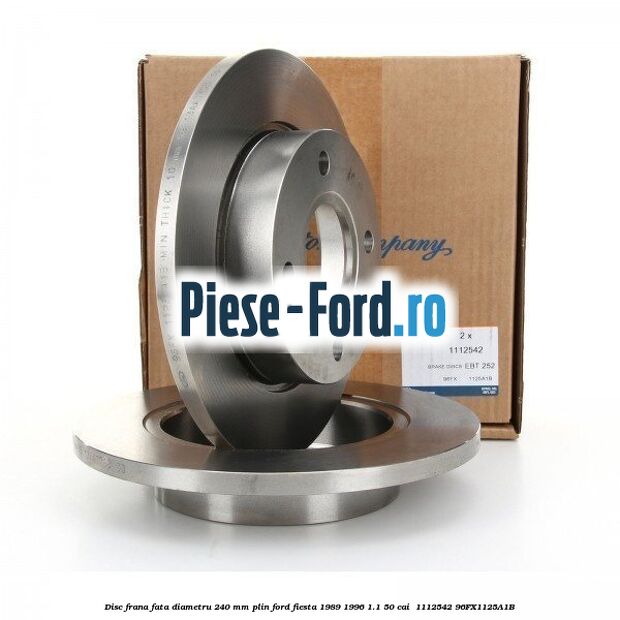 Disc frana fata diametru 240 mm plin Ford Fiesta 1989-1996 1.1 50 cai  #2FCC9E9B2A