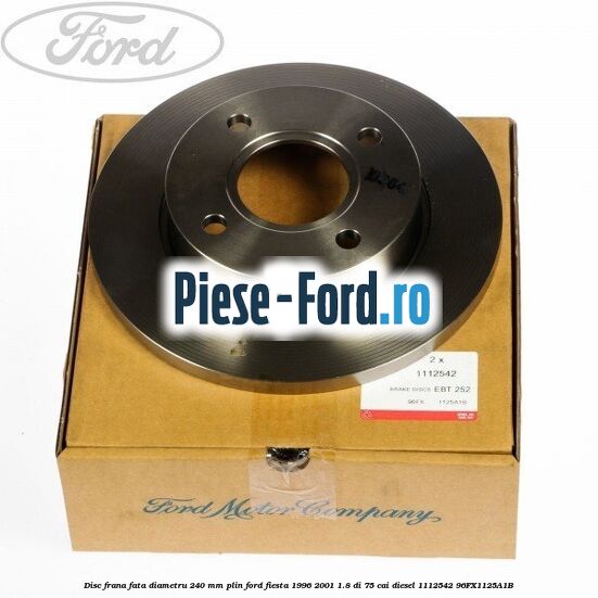 Disc frana fata diametru 240 mm plin Ford Fiesta 1996-2001 1.8 DI 75 cai diesel