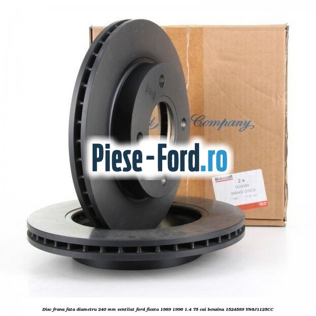 Disc frana fata diametru 240 mm ventilat Ford Fiesta 1989-1996 1.4 75 cai benzina #7028DD701B