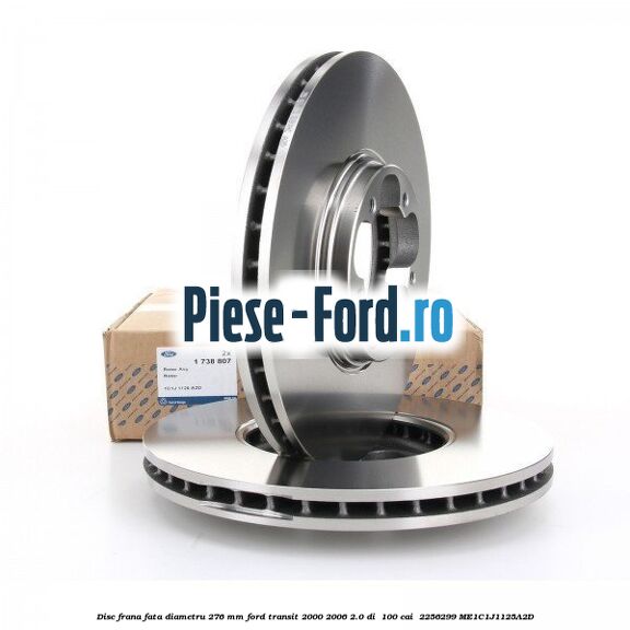 Disc frana fata diametru 276 mm Ford Transit 2000-2006 2.0 DI 100 cai #52199076E2 Disc frana fata diametru 276 mm Ford Transit 2000-2006 2.0 DI 100 cai #52199076E2