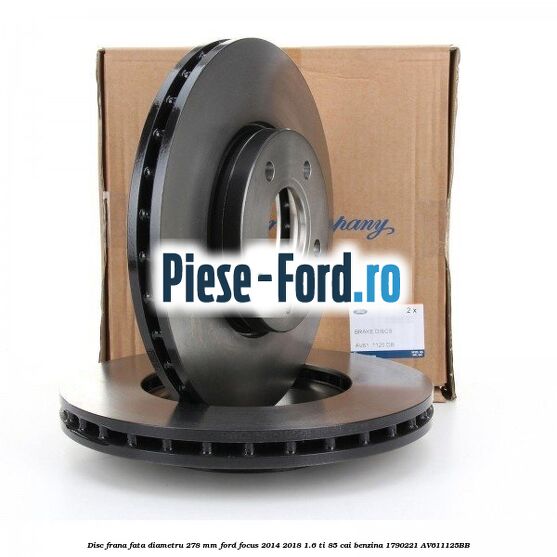 Disc frana fata diametru 278 mm Ford Focus 2014-2018 1.6 Ti 85 cai benzina #4EDE3A8574