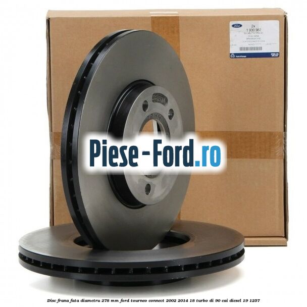 Disc frana fata diametru 278 mm Ford Tourneo Connect 2002-2014 1.8 Turbo Di 90 cai #37C34DB1E7