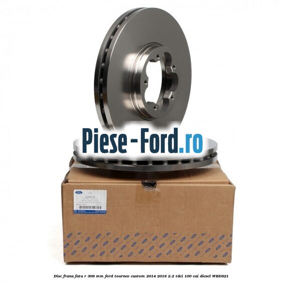 Disc frana fata R 288 MM Ford Tourneo Custom 2014-2018 2.2 TDCi 100 cai diesel