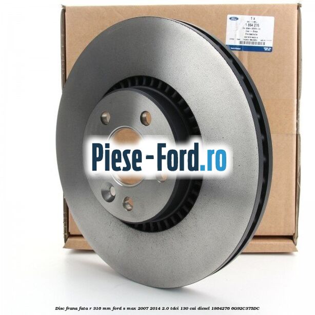 Disc frana fata R 316 MM Ford S-Max 2007-2014 2.0 TDCi 130 cai diesel #ED5DEACC77