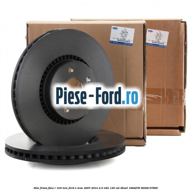 Disc frana fata R 316 MM Ford S-Max 2007-2014 2.0 TDCi 130 cai diesel #ED5DEACC77
