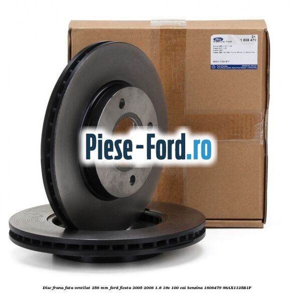 Disc frana fata ventilat 258 mm Ford Fiesta 2005-2008 1.6 16V 100 cai #BB47764C62 Disc frana fata ventilat 258 mm Ford Fiesta 2005-2008 1.6 16V 100 cai benzina #BB47764C62