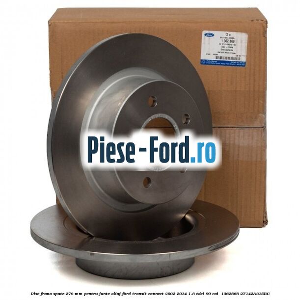 Disc frana spate 278 mm pentru jante aliaj Ford Transit Connect 2002-2014 1.8 TDCi 90 cai #B4831E8480 Disc frana spate 278 mm pentru jante aliaj Ford Transit Connect 2002-2014 1.8 TDCi 90 cai #B4831E8480