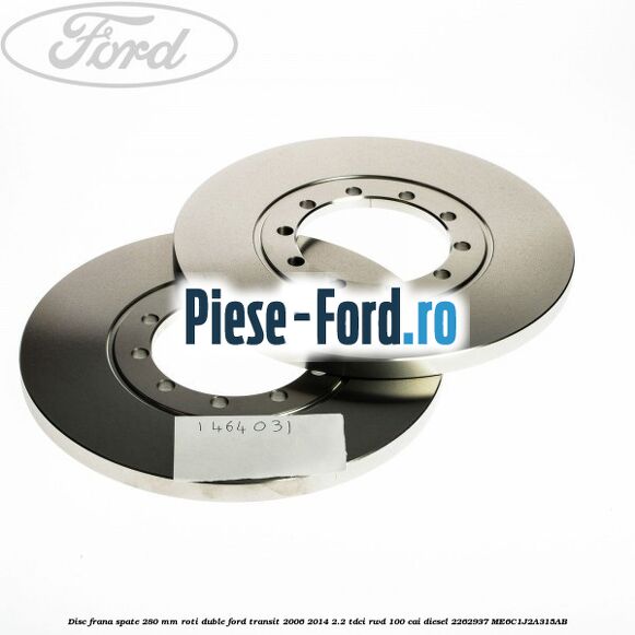 Disc frana spate 280 mm roti duble Ford Transit 2006-2014 2.2 TDCi RWD 100 cai diesel #6C965DE79E