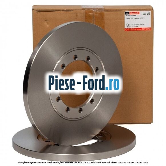 Disc frana spate 280 mm roti duble Ford Transit 2006-2014 2.2 TDCi RWD 100 cai diesel #6C965DE79E