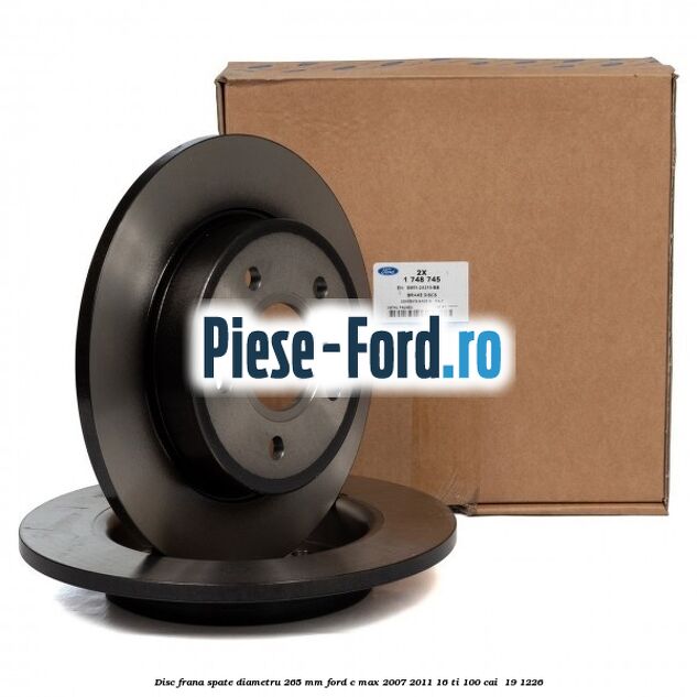 Disc frana spate diametru 265 mm Ford C-Max 2007-2011 1.6 Ti 100 cai #74A7A2300E