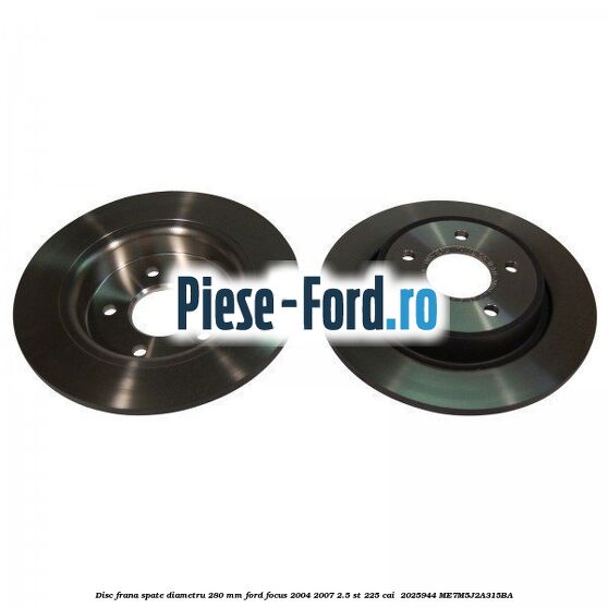 Disc frana spate diametru 280 mm Ford Focus 2004-2007 2.5 ST 225 cai  #FF66AC4C77