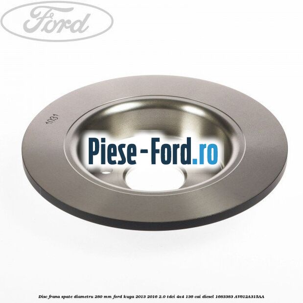 Disc frana spate diametru 280 mm Ford Kuga 2013-2016 2.0 TDCi 4x4 136 cai diesel #3C6F73840E