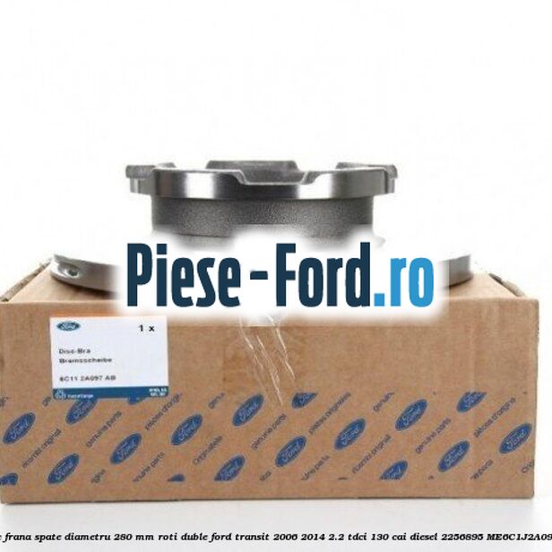Disc frana spate diametru 280 mm roti duble Ford Transit 2006-2014 2.2 TDCi 130 cai diesel #618EB88BF2