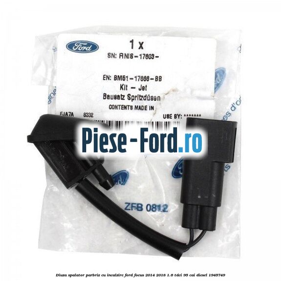 Diuza spalator parbriz cu incalzire Ford Focus 2014-2018 1.6 TDCi 95 cai