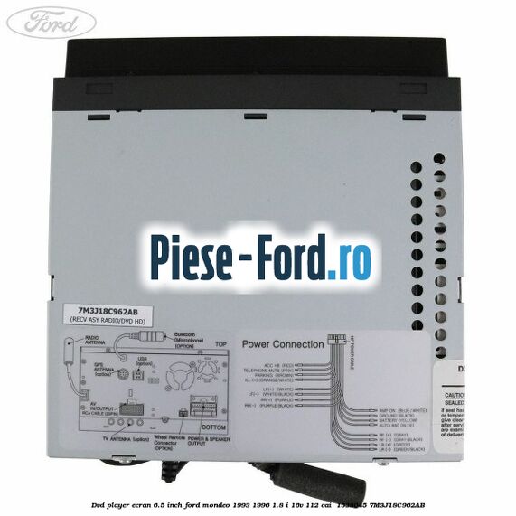 DVD player ecran 6.5 inch Ford Mondeo 1993-1996 1.8 i 16V 112 cai  #DFC82E95AF