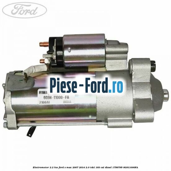 Electromotor 2.2 kw Ford S-Max 2007-2014 2.0 TDCi 163 cai diesel