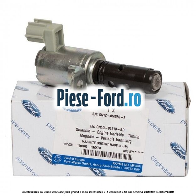 Electrovalva ax came evacuare Ford Grand C-Max 2016-2020 1.5 EcoBoost 150 cai benzina #F3852FC550