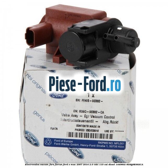 Electrovalva vaccum fara furtun Ford S-Max 2007-2014 2.0 TDCi 115 cai diesel #7FFC7C226A