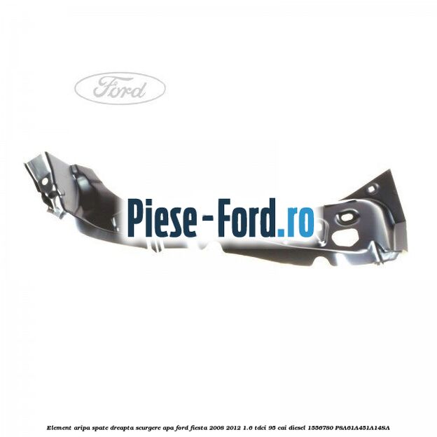 Carenaj roata spate stanga Ford Fiesta 2008-2012 1.6 TDCi 95 cai diesel