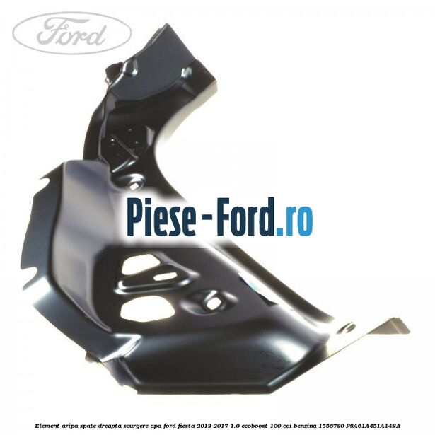 Element aripa spate dreapta, scurgere apa Ford Fiesta 2013-2017 1.0 EcoBoost 100 cai benzina