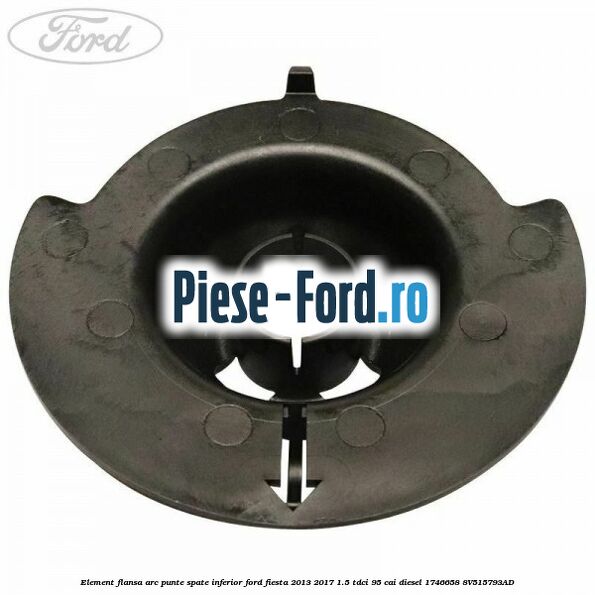 Element flansa arc punte spate inferior Ford Fiesta 2013-2017 1.5 TDCi 95 cai diesel