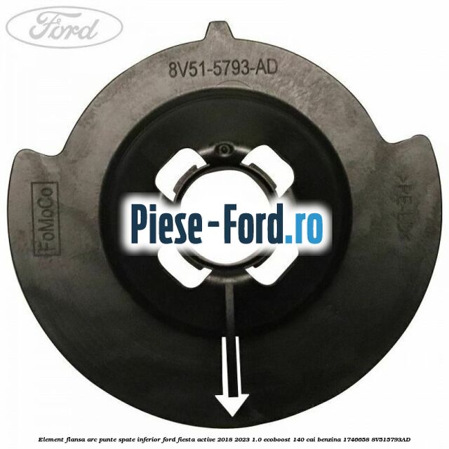 Element flansa arc punte spate inferior Ford Fiesta Active 2018-2023 1.0 EcoBoost 140 cai benzina #EC7CDCDB4B