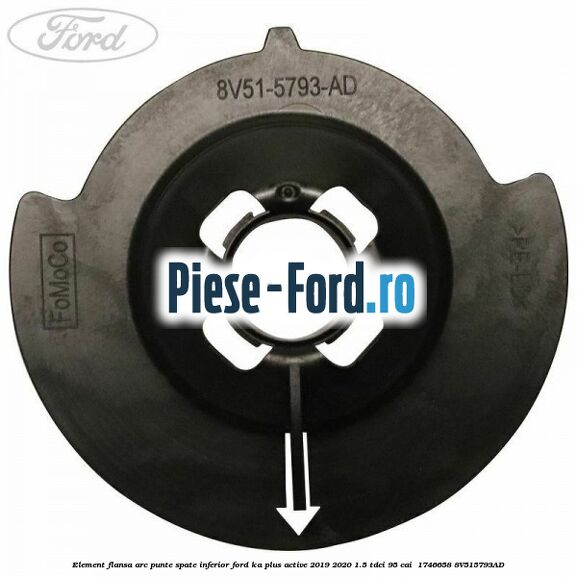 Element flansa arc punte spate inferior Ford Ka plus Active 2019-2020 1.5 TDCI 95 cai  #697D2CF609