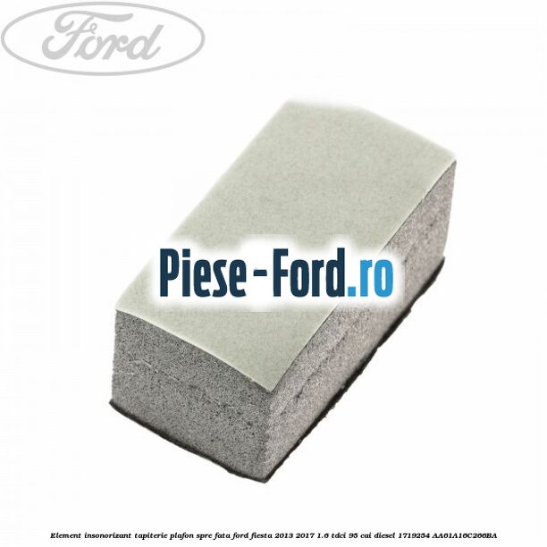 Element insonorizant tapiterie plafon spre fata Ford Fiesta 2013-2017 1.6 TDCi 95 cai diesel