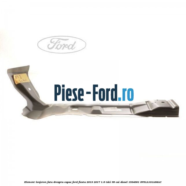 Element lonjeron fata dreapta, capac Ford Fiesta 2013-2017 1.6 TDCi 95 cai diesel