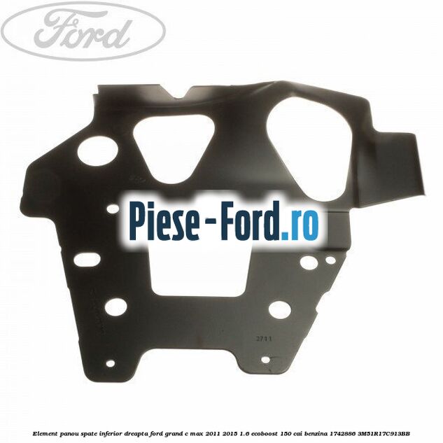 Element lonjeron fata stanga, spre interior aripa cadru Ford Grand C-Max 2011-2015 1.6 EcoBoost 150 cai benzina