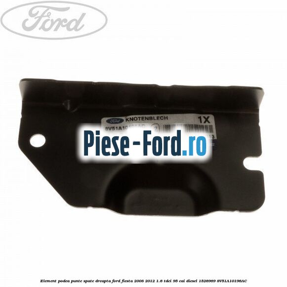 Element podea punte spate dreapta Ford Fiesta 2008-2012 1.6 TDCi 95 cai diesel