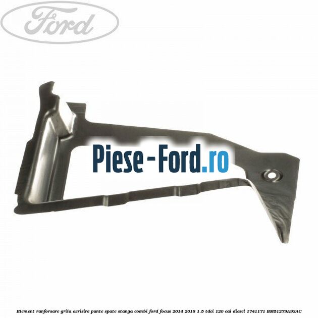 Element ranforsare grila aerisire punte spate stanga combi Ford Focus 2014-2018 1.5 TDCi 120 cai diesel