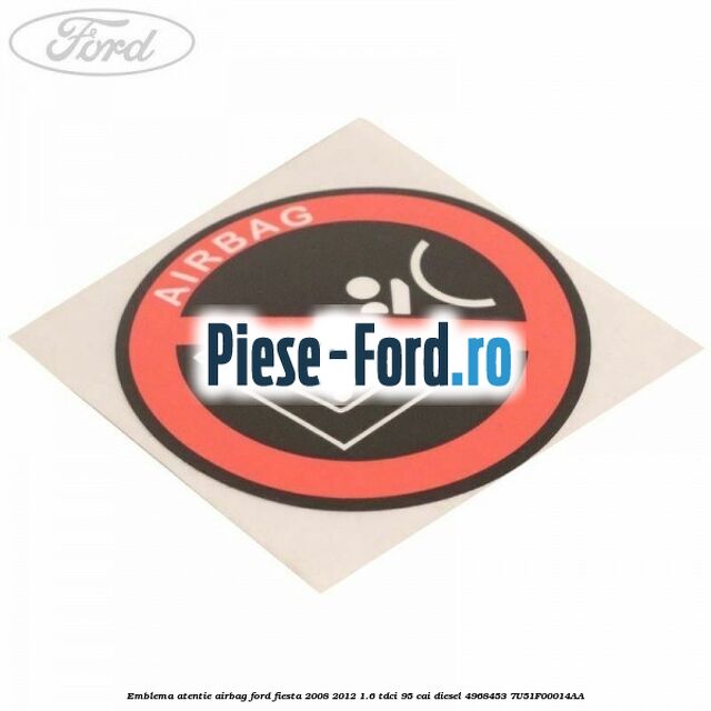 Emblema 80 KM / H Ford Fiesta 2008-2012 1.6 TDCi 95 cai diesel