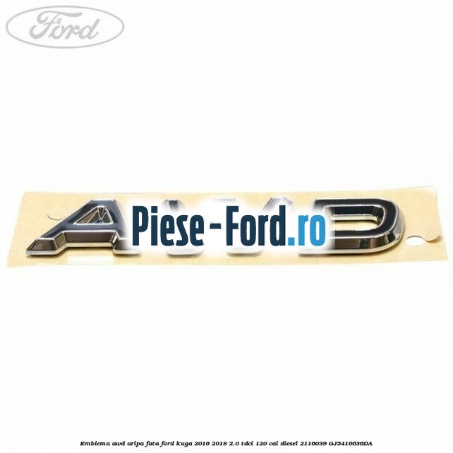 Emblema atentie cric Ford Kuga 2016-2018 2.0 TDCi 120 cai diesel