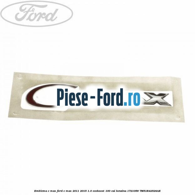Emblema atentie airbag Ford C-Max 2011-2015 1.0 EcoBoost 100 cai benzina