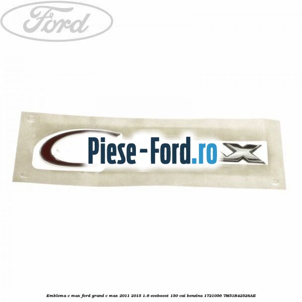 Emblema atentie airbag Ford Grand C-Max 2011-2015 1.6 EcoBoost 150 cai benzina