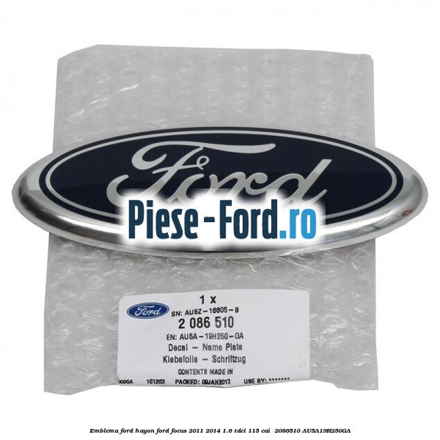Emblema Ford hayon Ford Focus 2011-2014 1.6 TDCi 115 cai #650ADD7FD6 Emblema Ford hayon Ford Focus 2011-2014 1.6 TDCi 115 cai #650ADD7FD6