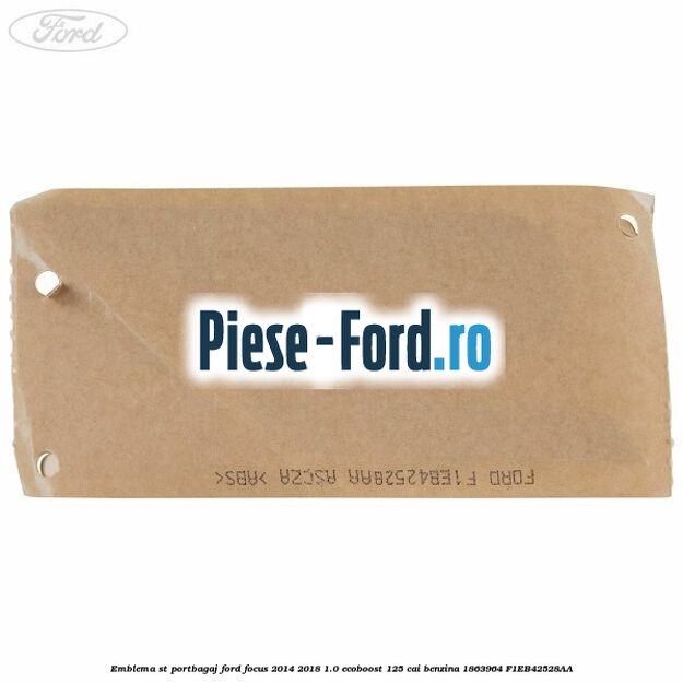 Emblema ST portbagaj Ford Focus 2014-2018 1.0 EcoBoost 125 cai benzina #60FE5D7B4D