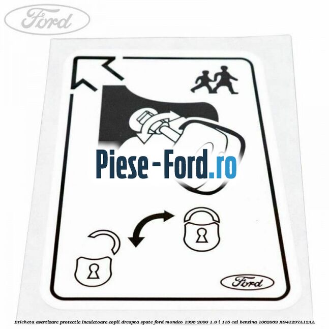 Eticheta atentionare limba japoneza Ford Mondeo 1996-2000 1.8 i 115 cai benzina