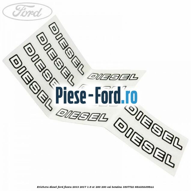 Eticheta Combustibil Ford Fiesta 2013-2017 1.6 ST 200 200 cai benzina