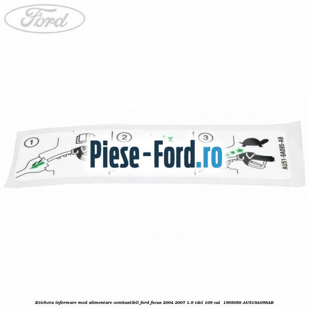 Eticheta informare mod alimentare combustibil Ford Focus 2004-2007 1.6 TDCi 109 cai  #0E6E396A15