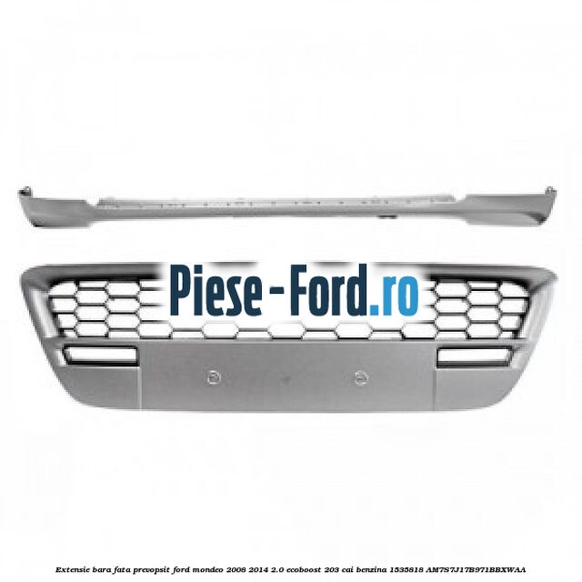 Extensie bara fata RS set, cu grila bara fata Ford Mondeo 2008-2014 2.0 EcoBoost 203 cai benzina