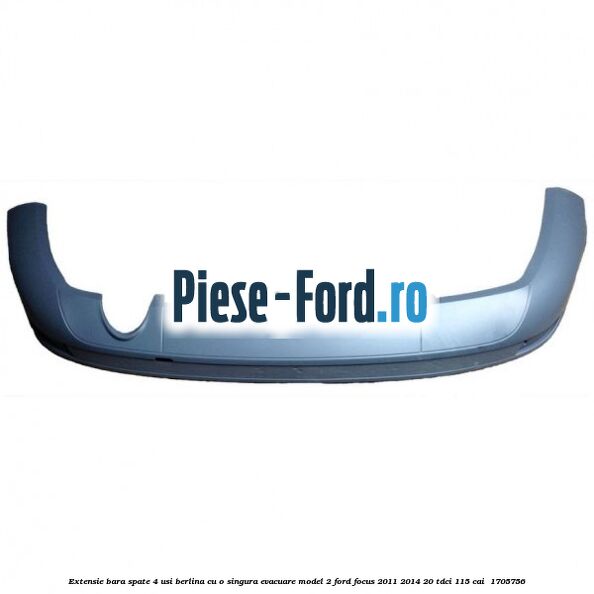 Extensie bara spate 4 usi berlina cu o singura evacuare model 2 Ford Focus 2011-2014 2.0 TDCi 115 cai #67B3BA98AC
