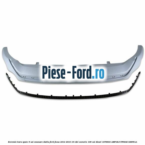 Extensie bara spate 5 usi evacuare dubla Ford Focus 2014-2018 1.6 TDCi ECOnetic 105 cai #0FD0823F3C Extensie bara spate 5 usi evacuare dubla Ford Focus 2014-2018 1.6 TDCi ECOnetic 105 cai #0FD0823F3C