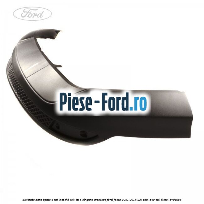 Extensie bara spate 5 usi hatchback cu o singura evacuare Ford Focus 2011-2014 2.0 TDCi 140 cai diesel #FD3110C486