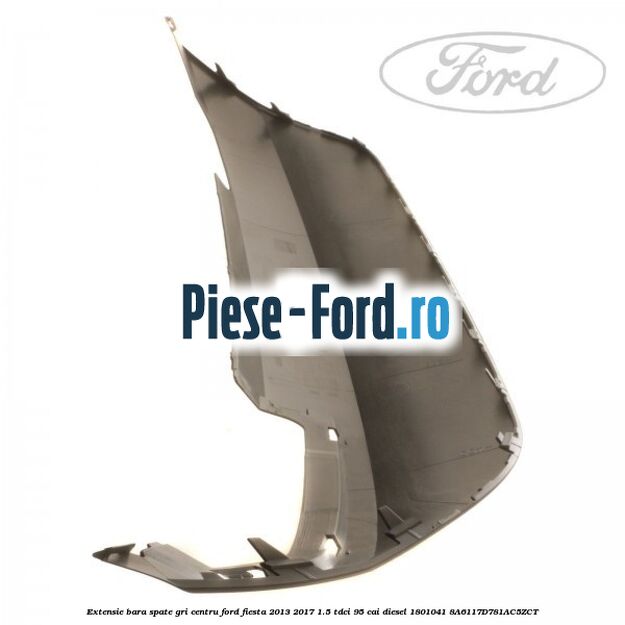 Extensie bara spate gri centru Ford Fiesta 2013-2017 1.5 TDCi 95 cai diesel
