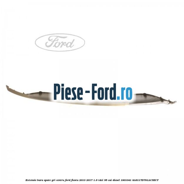 Extensie bara spate gri centru Ford Fiesta 2013-2017 1.6 TDCi 95 cai diesel
