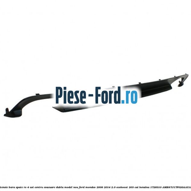 Extensie bara spate RS 4 usi centru evacuare dubla model nou Ford Mondeo 2008-2014 2.0 EcoBoost 203 cai benzina