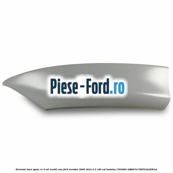 Extensie bara spate RS 5 usi cu gaura senzor parcare Ford Mondeo 2008-2014 2.3 160 cai benzina
